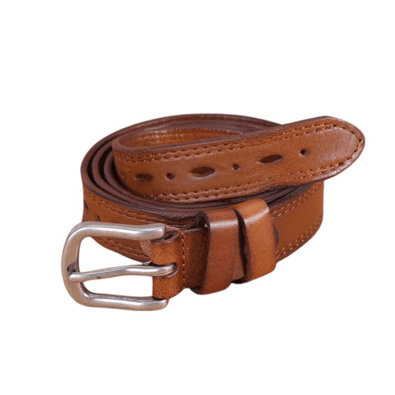 Belt in leather for women, model ElHarley - Zictor
