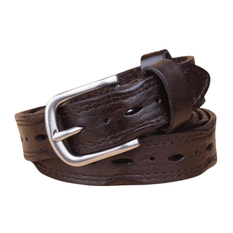 Belt in leather for women, model ElHarley - Zictor
