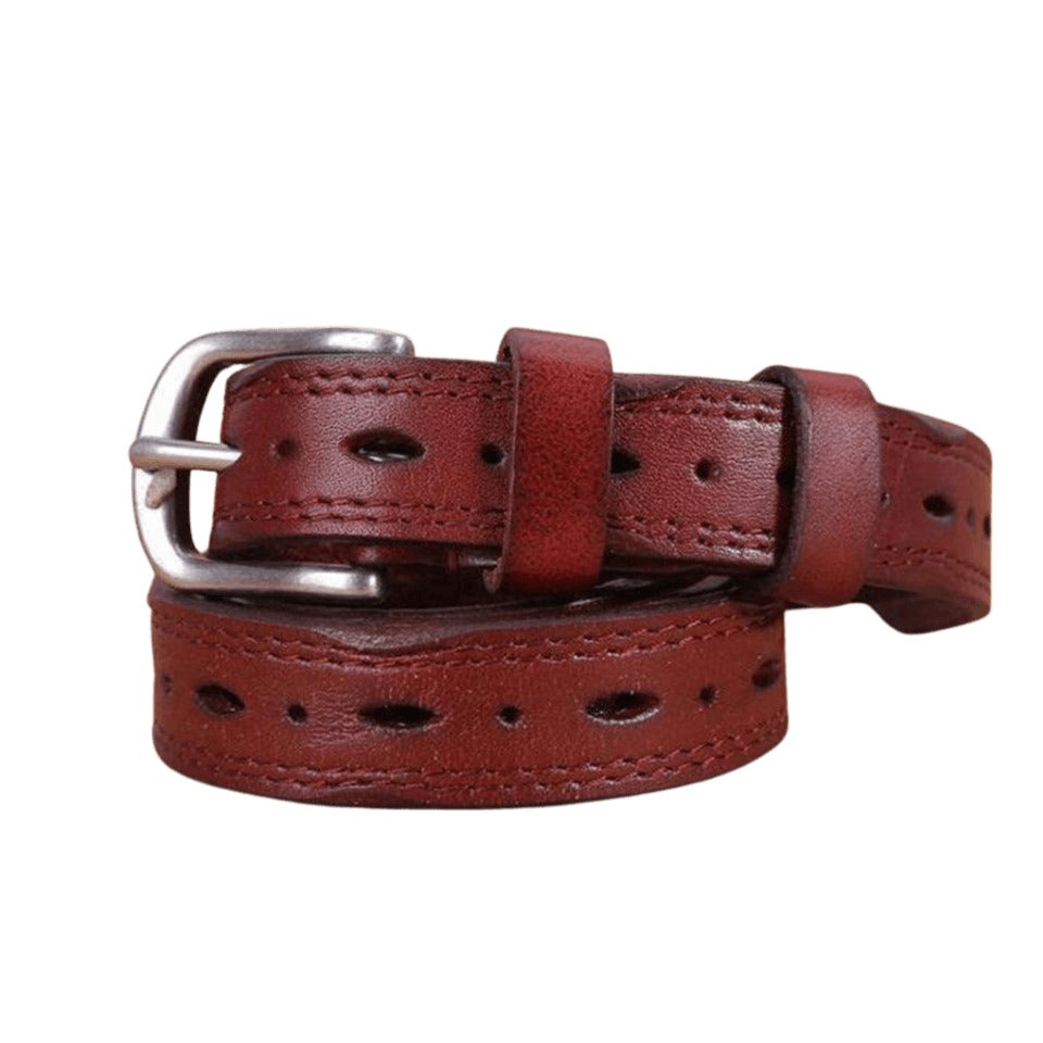 Belt in leather for women, model ElHarley - Zictor