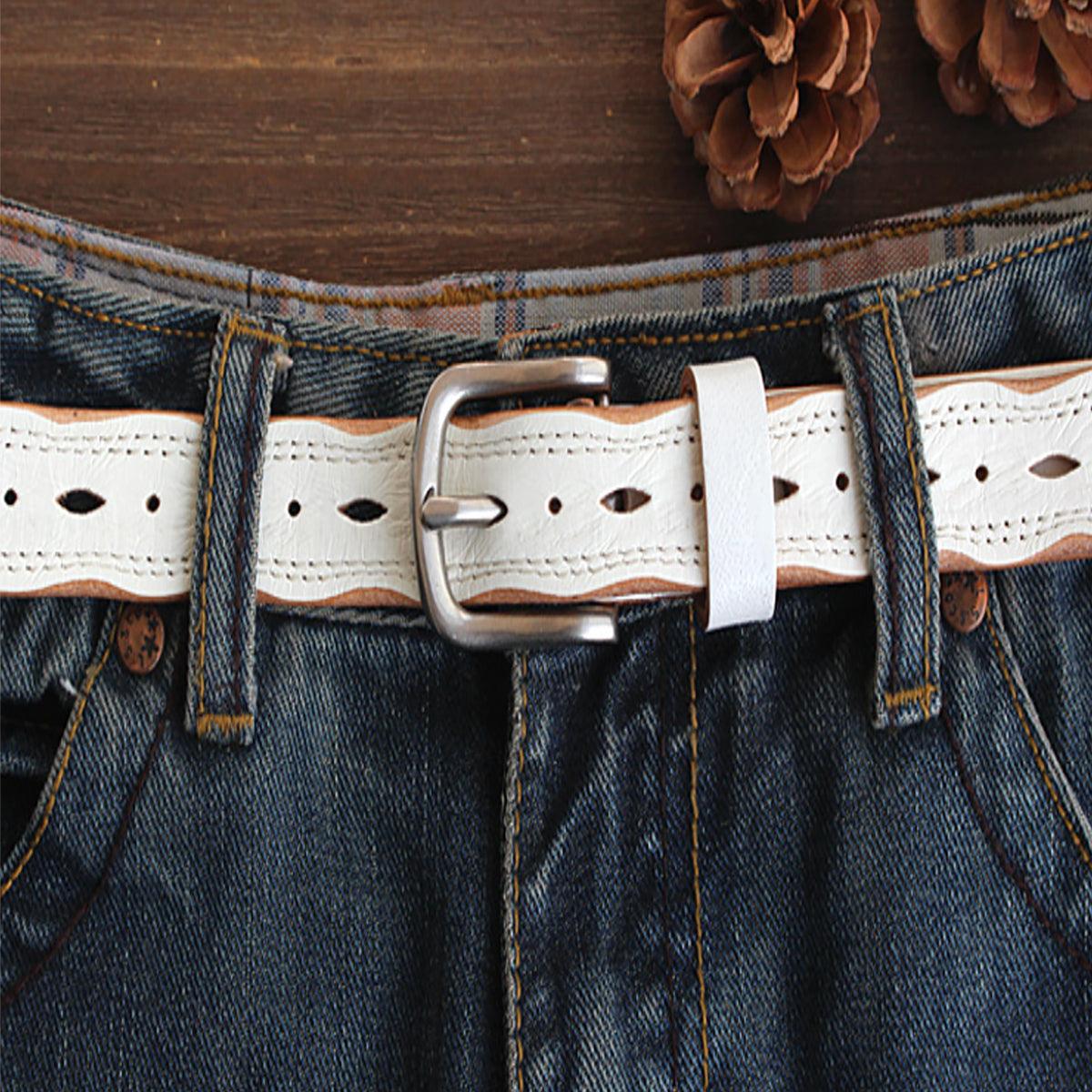 Belt Leather For Women Model Ivory by Zictor