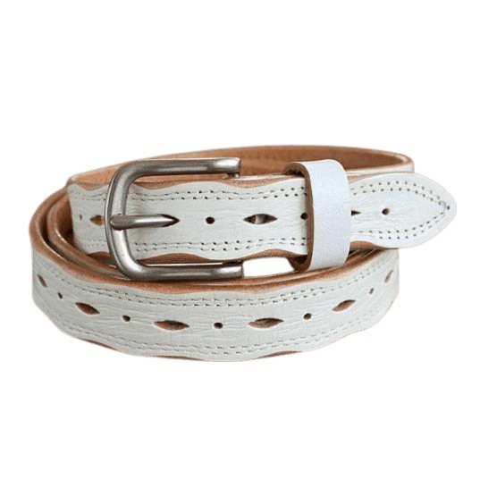 Belt in leather for women, model ElHarley - Zictor