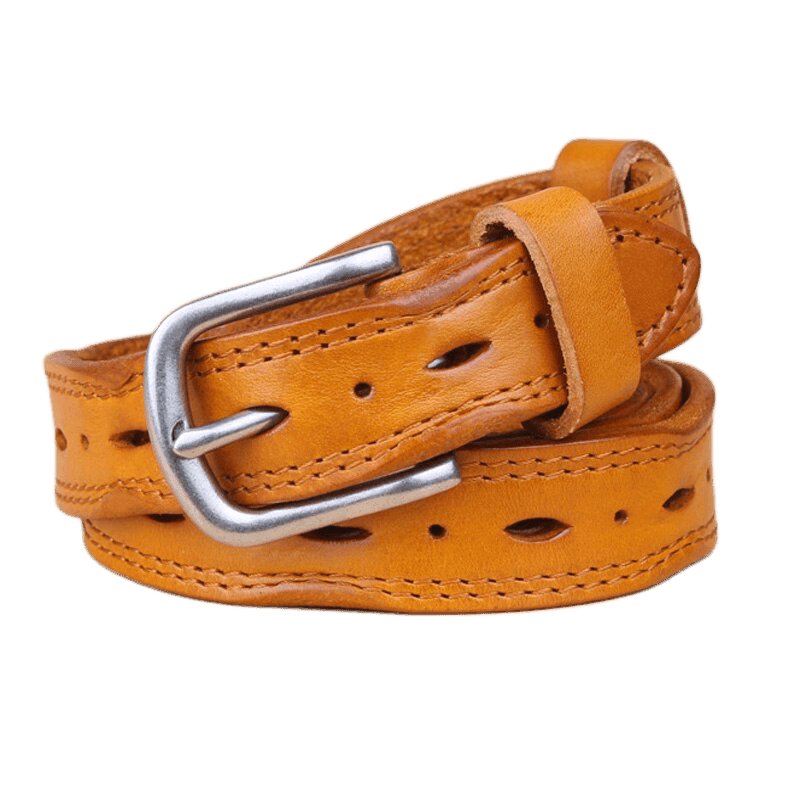 Belt in leather for women, model ElHarley - Zictor