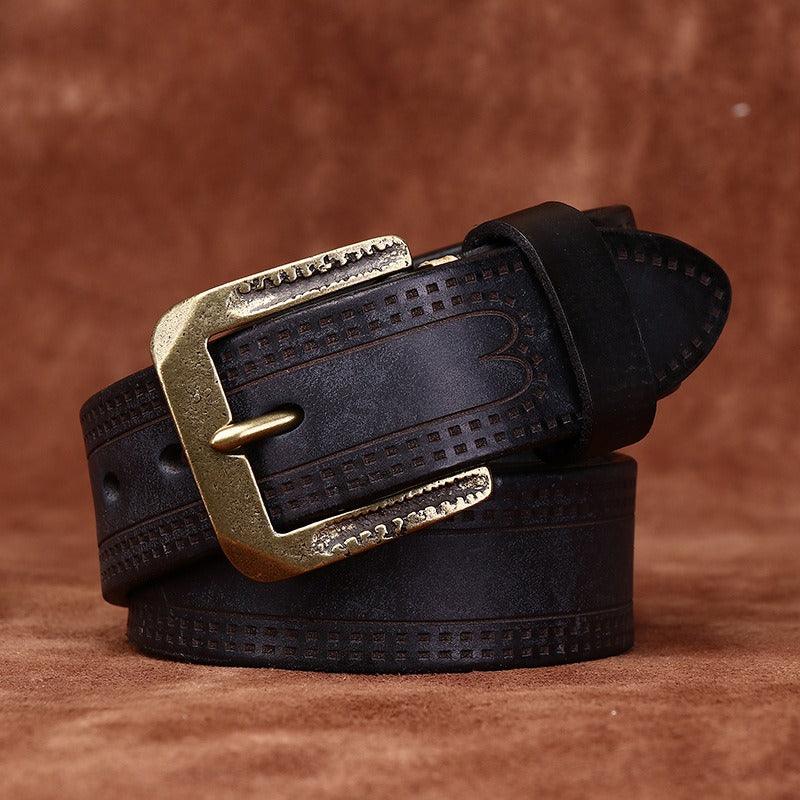 Belt in leather for women ou men, model Chann - Zictor