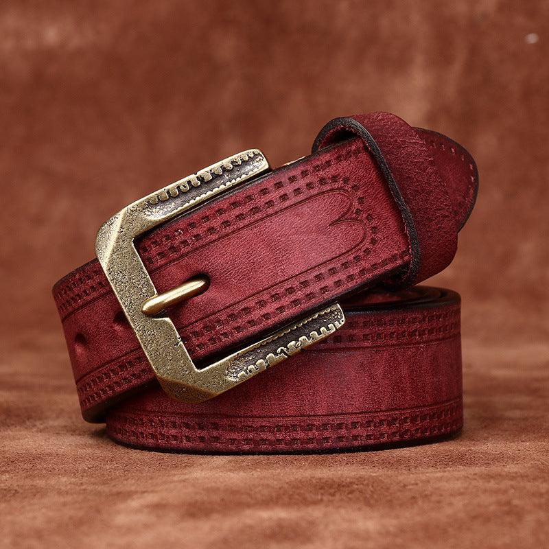 Belt in leather for women ou men, model Chann - Zictor