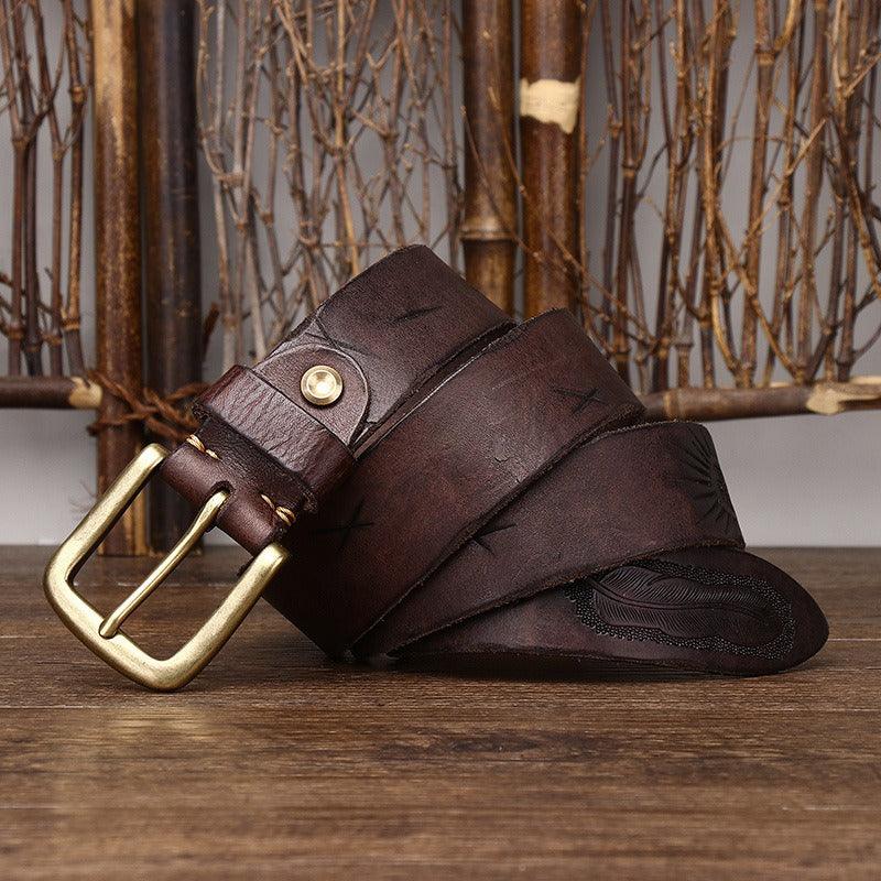 Belt Leather For Men Model Eliah by Zictor
