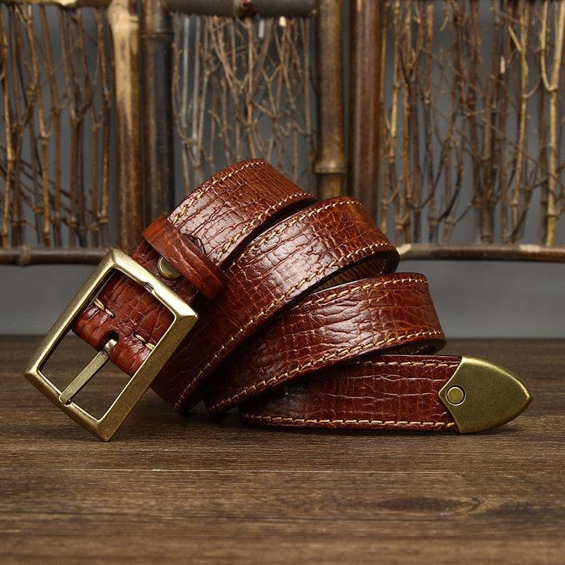Belt in leather for women ou men, model Eris - Zictor