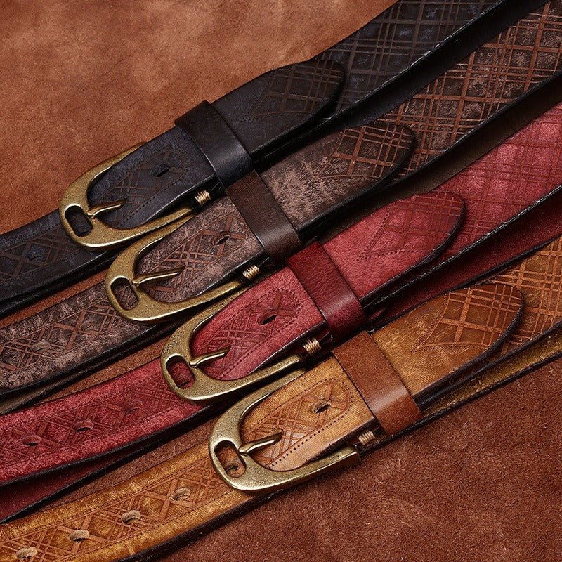 Belt Leather For Women Ou Men Model Arielu by Zictor