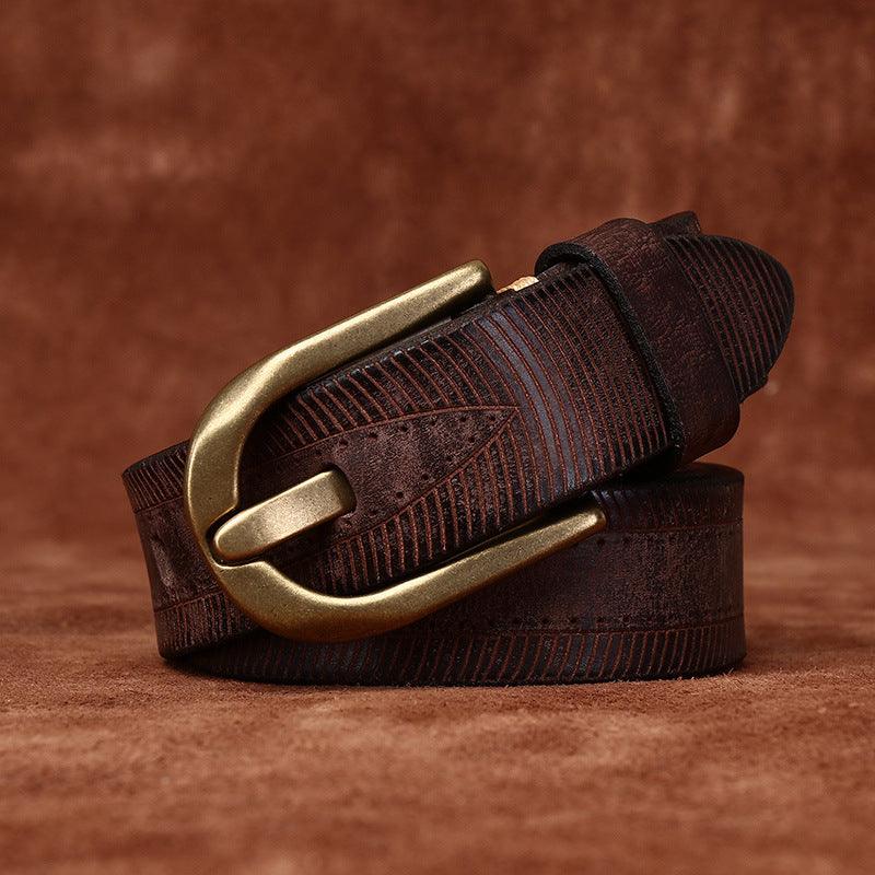 Belt in leather for women ou men, model Simranyan - Zictor