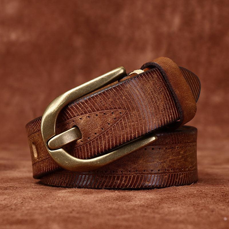 Belt in leather for women ou men, model Simranyan - Zictor
