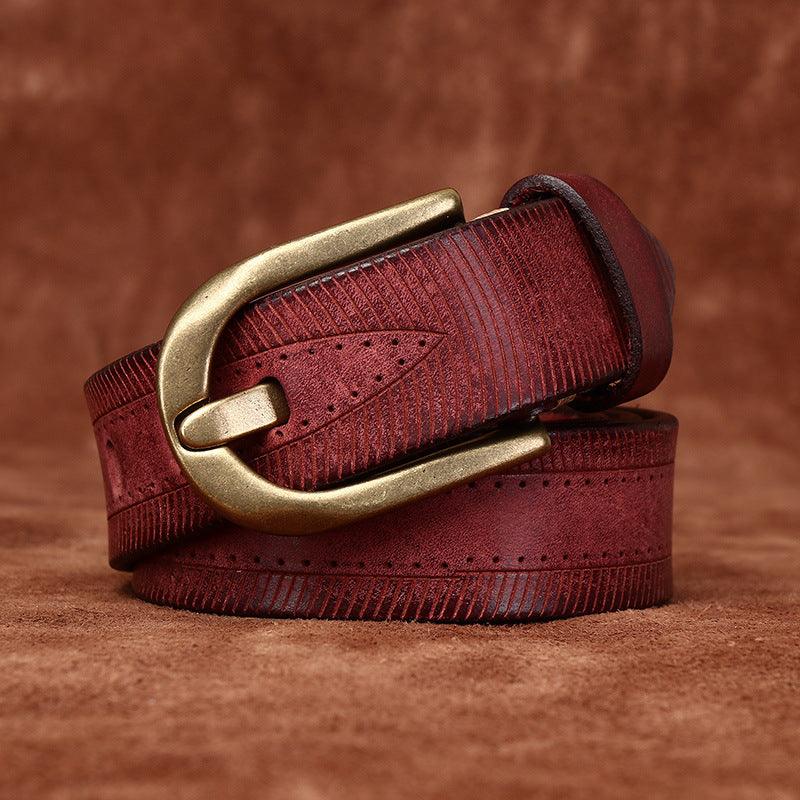Belt in leather for women ou men, model Simranyan - Zictor