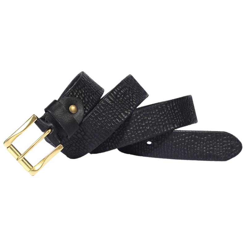 Belt in leather grainé for Men, model JHarleie - Zictor