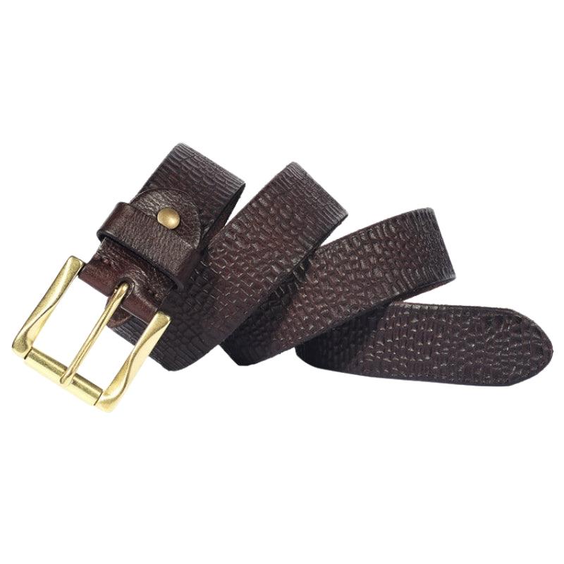 Belt in leather grainé for Men, model JHarleie - Zictor