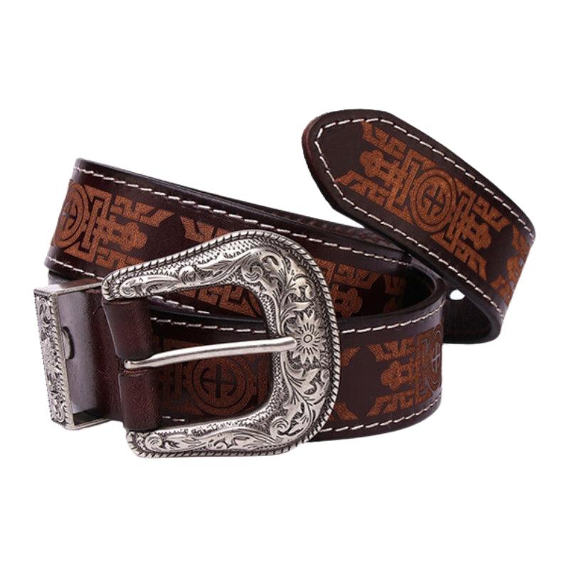 Belt Leather Gravee Western For Women Ou Men Model Blaise by Zictor
