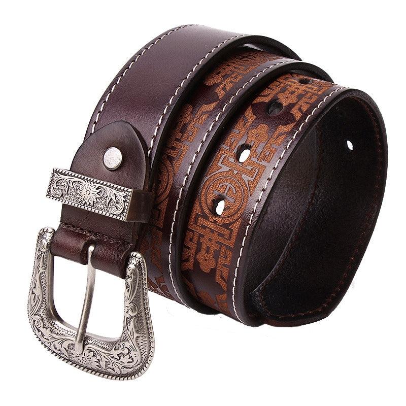 Belt Leather Gravee Western For Women Ou Men Model Blaise by Zictor
