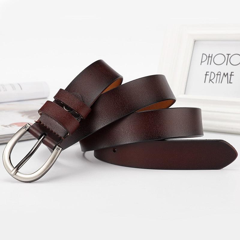 Belt Leather Effet Vieilli For Women Model Arielle by Zictor