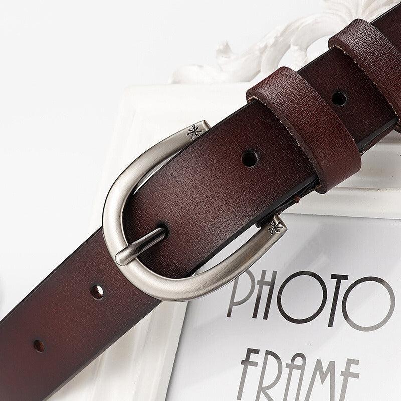 Belt Leather Effet Vieilli For Women Model Arielle by Zictor