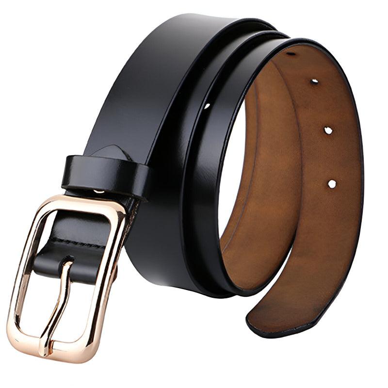 Belt Leather Lisse For Women TO Buckle Single Model Keely by Zictor