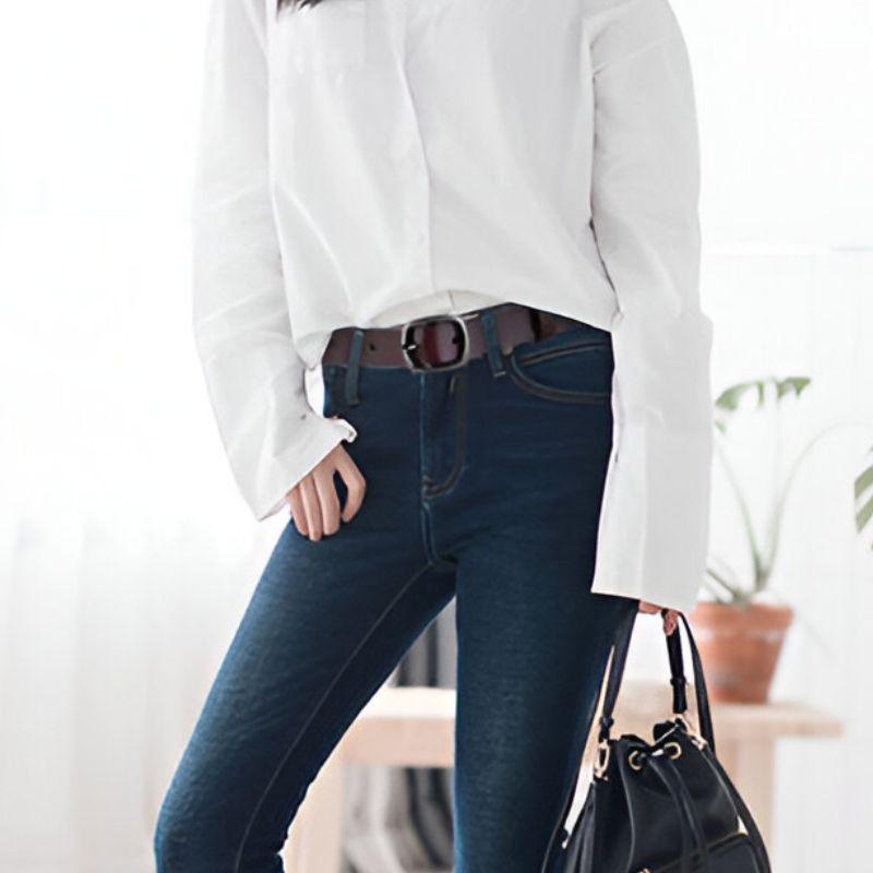 Belt Leather Lisse For Women Model Spenser by Zictor