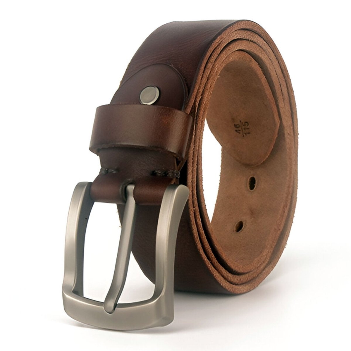 Belt in leather pleine fleure, soft and confortable, for men, model Ayoio - Zictor