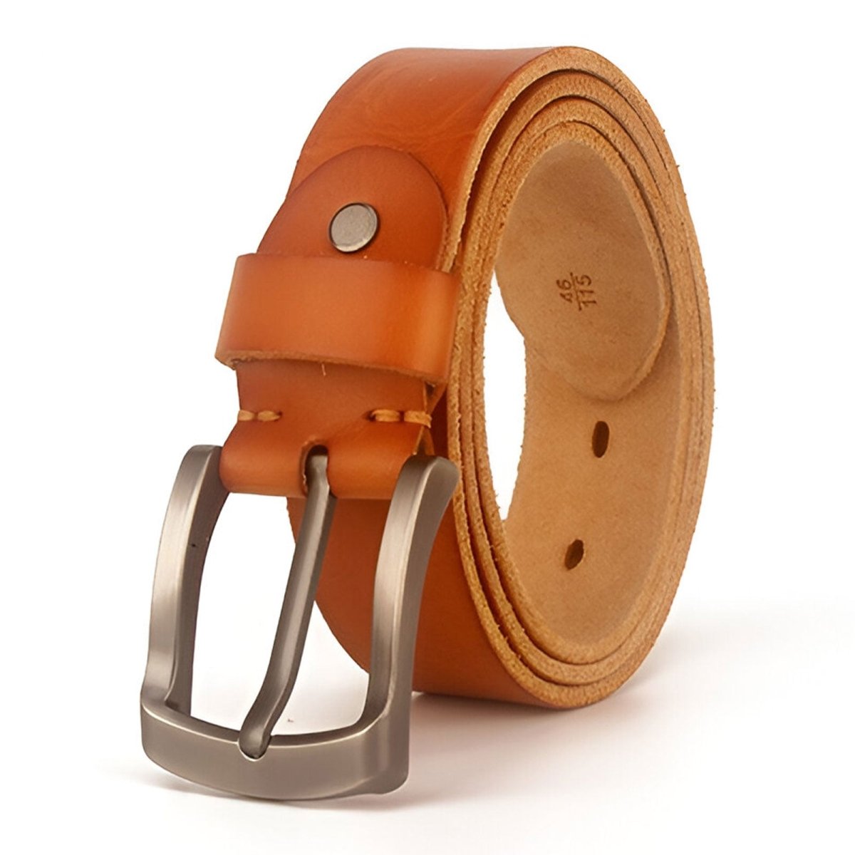 Belt in leather pleine fleure, soft and confortable, for men, model Ayoio - Zictor