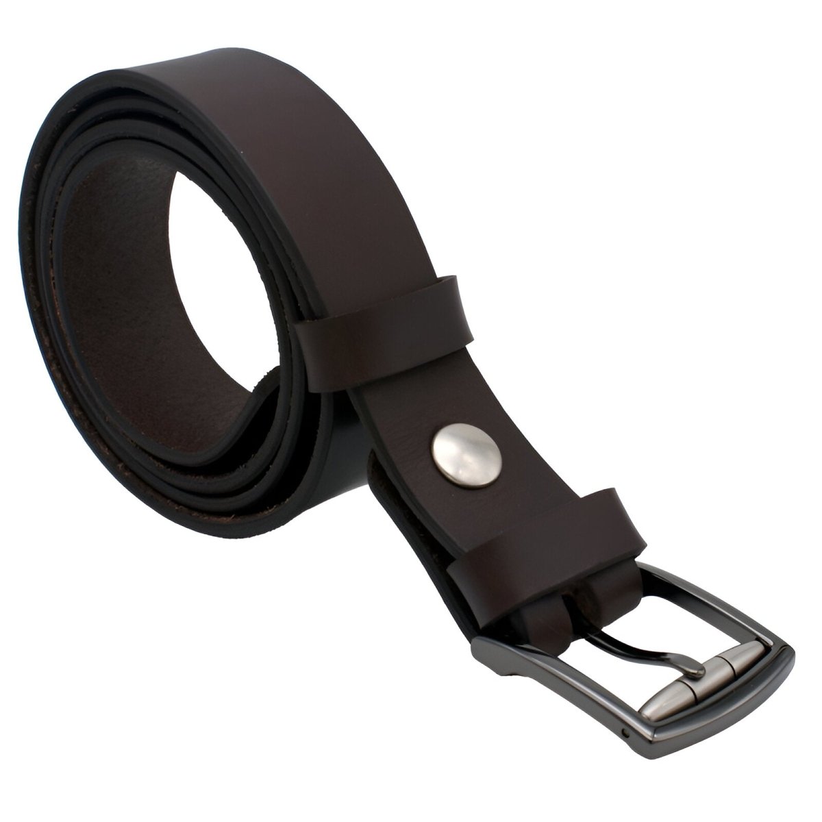 Belt in leather pleine fleure, tAndiege végétal, for men, model Landry - Zictor