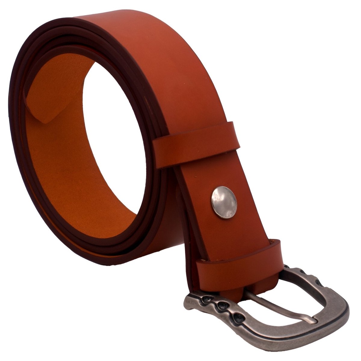 Belt in leather pleine fleure, tAndiege végétal, for men, model Théo - Zictor