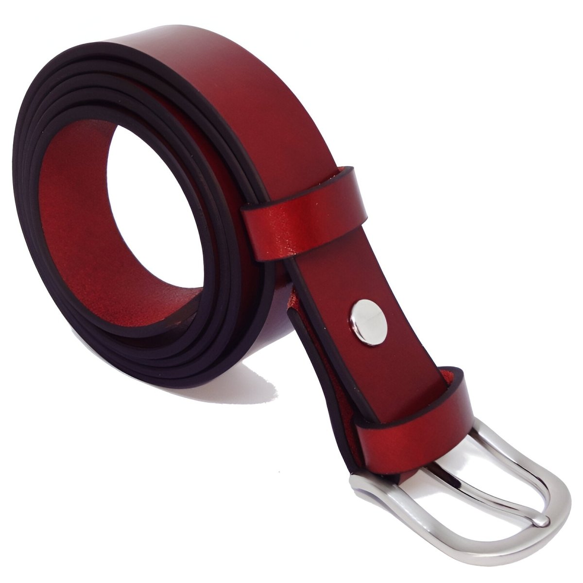 Belt in leather pleine fleure, tAndiege végétal, for men, model Niki - Zictor