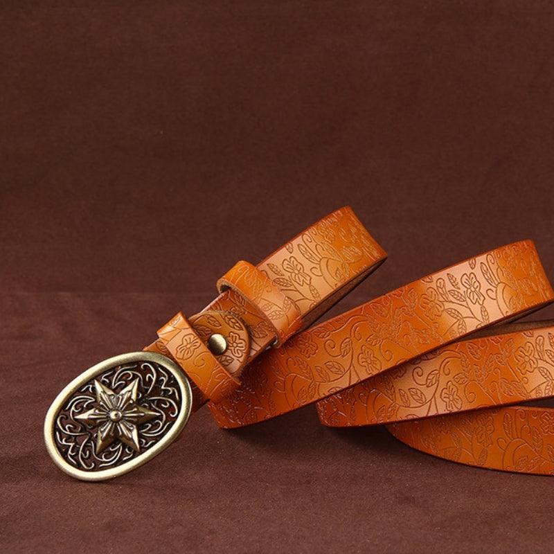 Belt Leather Style Boheme For Women Buckle Etoile Model Kelly by Zictor