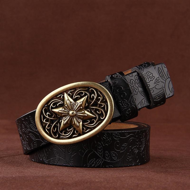 Belt Leather Style Boheme For Women Buckle Etoile Model Kelly by Zictor