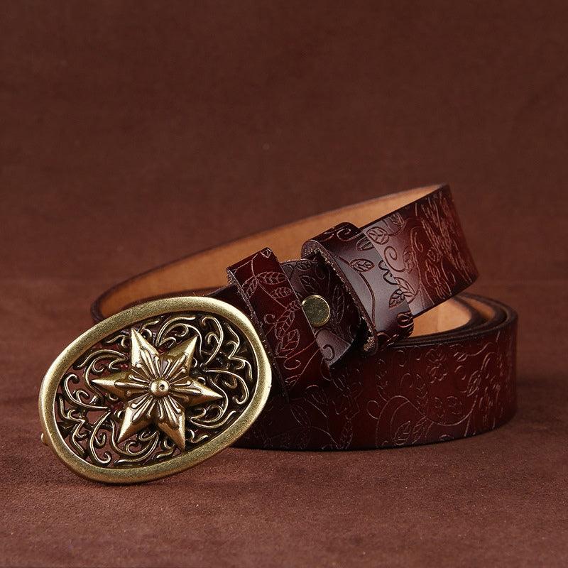 Belt Leather Style Boheme For Women Buckle Etoile Model Kelly by Zictor