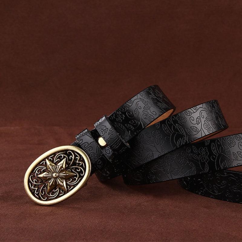 Belt Leather Style Boheme For Women Buckle Etoile Model Kelly by Zictor