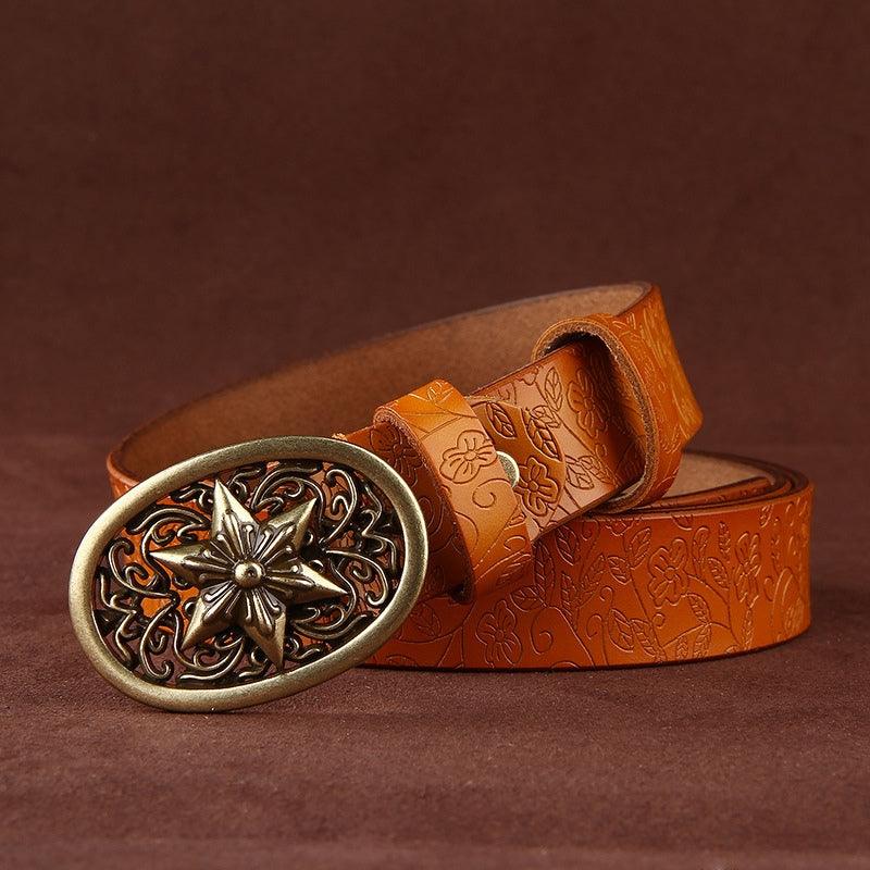 Belt Leather Style Boheme For Women Buckle Etoile Model Kelly by Zictor