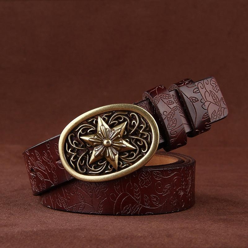 Belt Leather Style Boheme For Women Buckle Etoile Model Kelly by Zictor