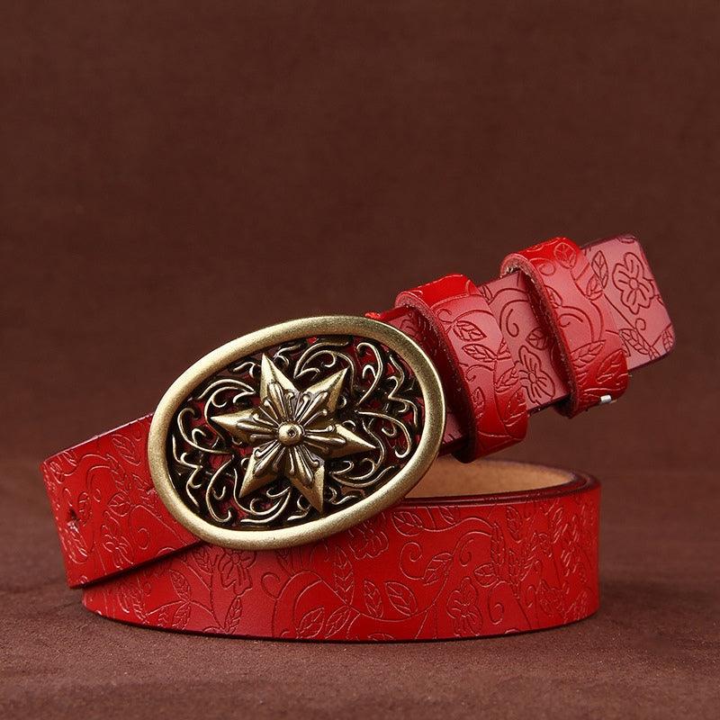 Belt Leather Style Boheme For Women Buckle Etoile Model Kelly by Zictor
