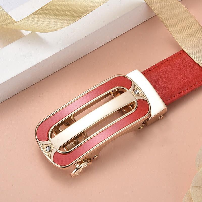 Belt in leather to buckle auBerkeRayyanyatique for women, model Charly - Zictor