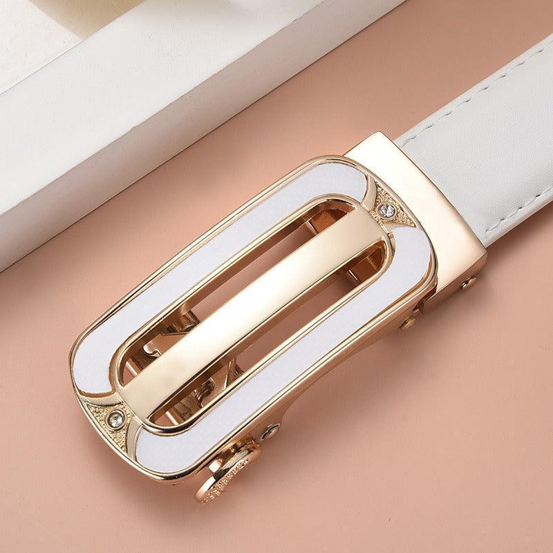 Belt in leather to buckle auBerkeRayyanyatique for women, model Charly - Zictor