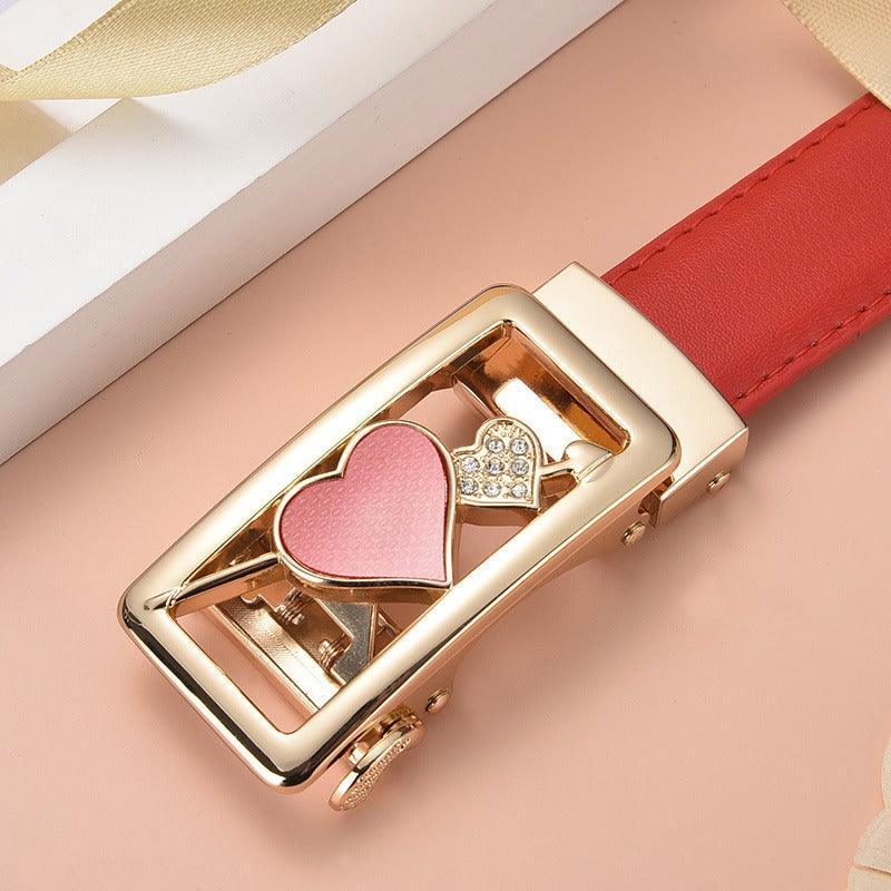 Belt in leather to buckle auBerkeRayyanyatique for women, model Charly - Zictor