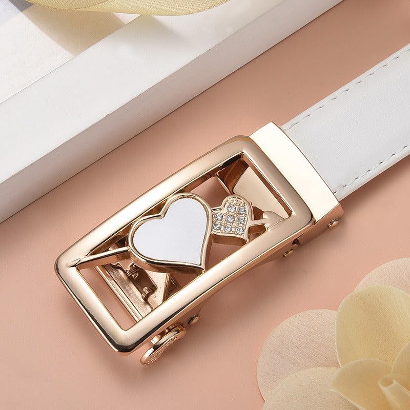 Belt in leather to buckle auBerkeRayyanyatique for women, model Charly - Zictor