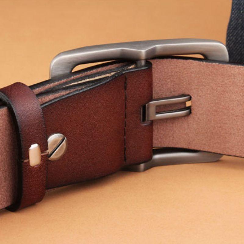 Belt Leather Buckle Ajouree For Men Model Laurin by Zictor