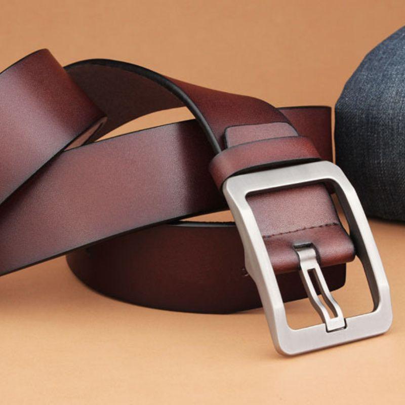 Belt Leather Buckle Ajouree For Men Model Laurin by Zictor