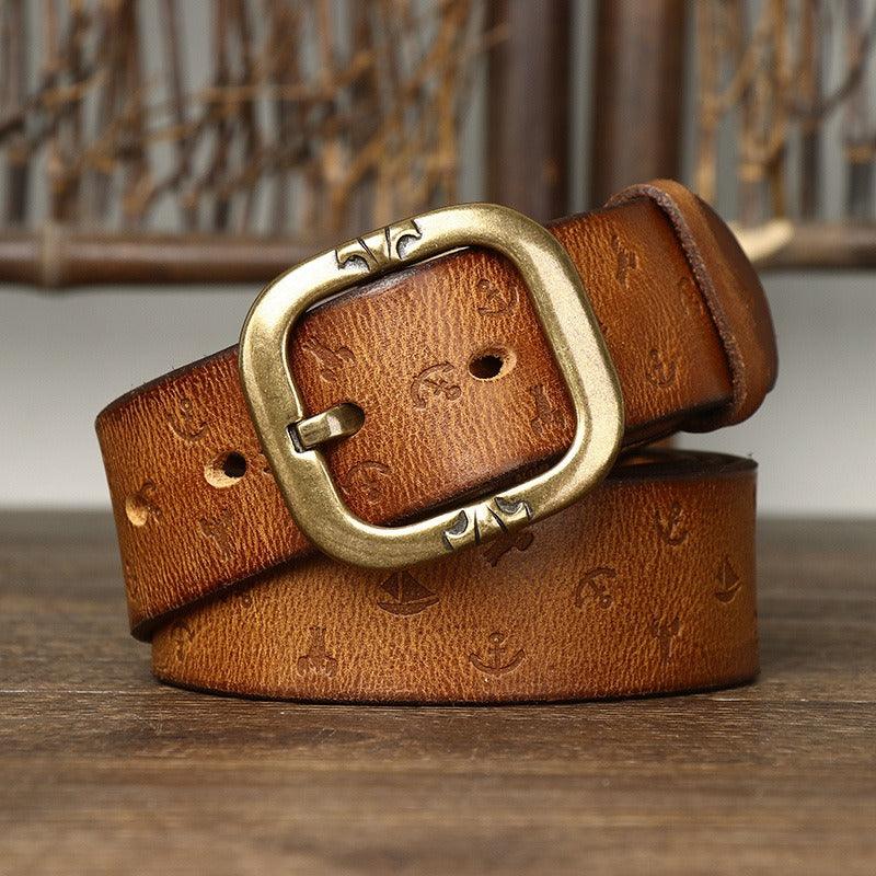 Belt Leather For Men Model Bowie by Zictor