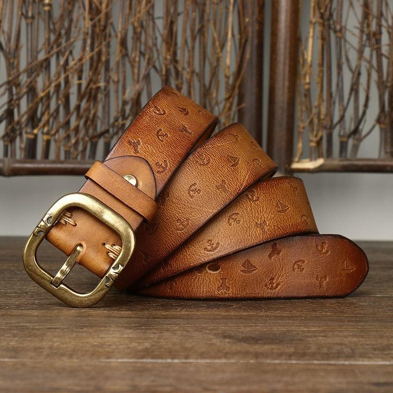 Belt Leather For Men Model Bowie by Zictor