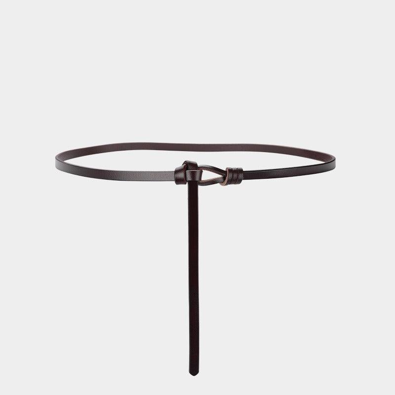 Belt in leather to nouer model Nile - Zictor