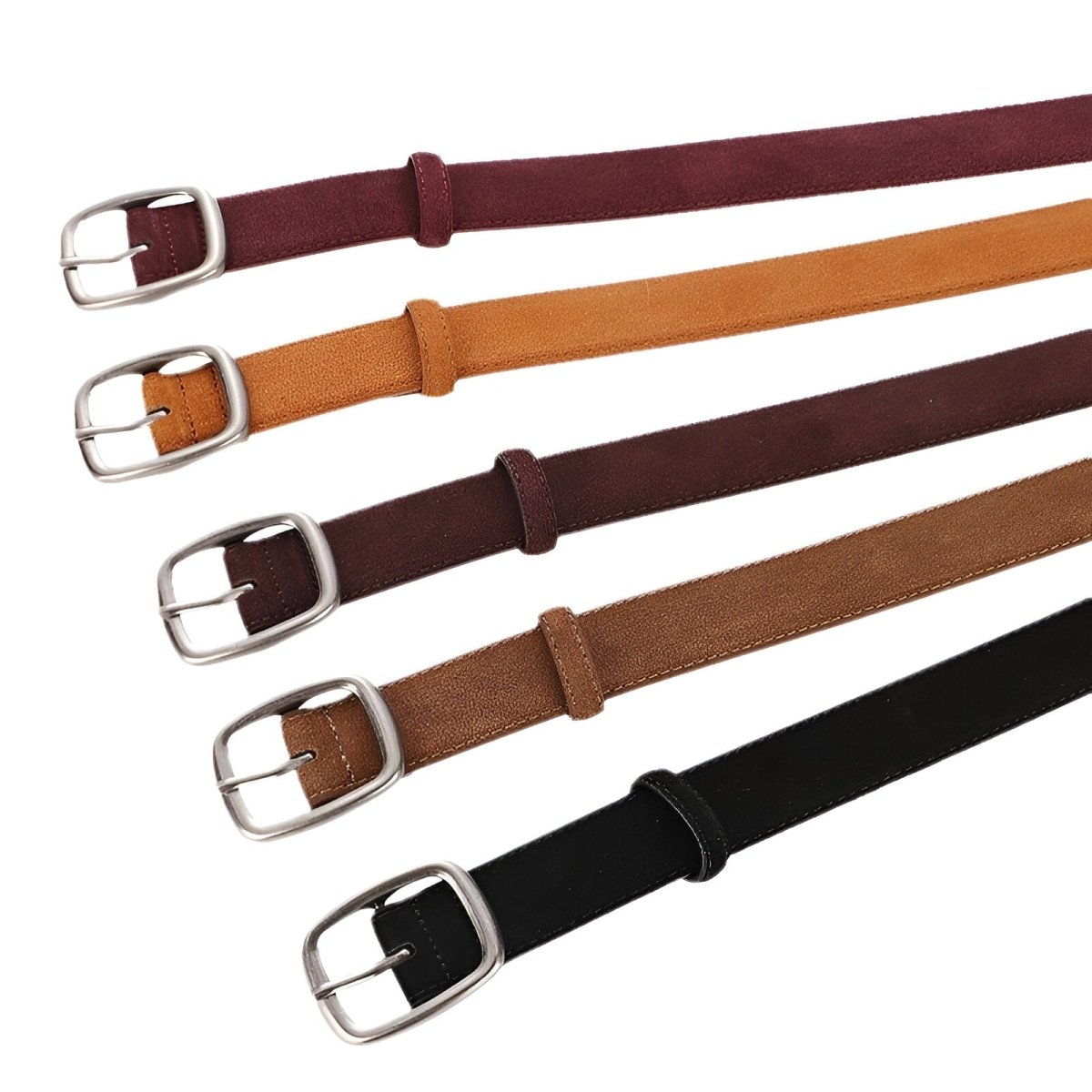 Belt Leather Veritable Suede Au Look Polyvalent Model Gene by Zictor