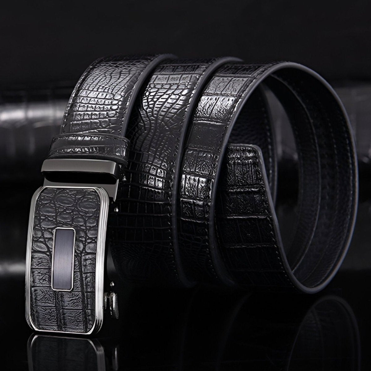 Belt Aspect Crocodile Buckle Crocodile For Men Model Charley by Zictor