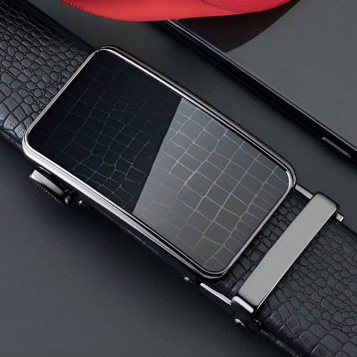 Belt Aspect Crocodile Buckle Lisse For Men Model Talon by Zictor