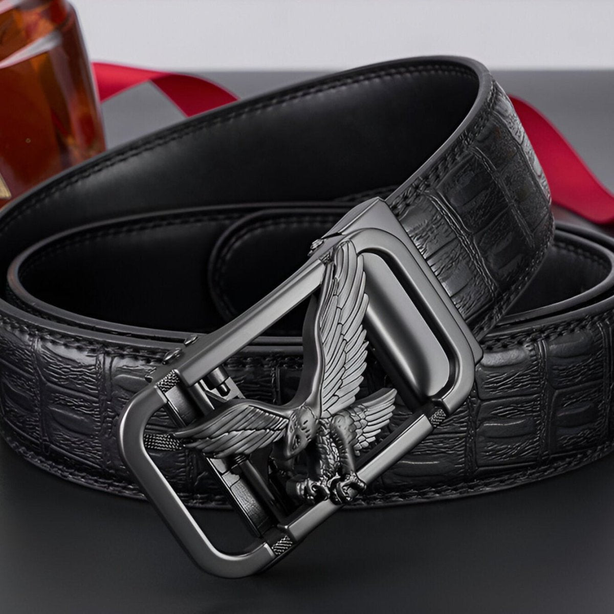 Belt Aspect Crocodile TO Buckle Aigle For Men Model Chika by Zictor
