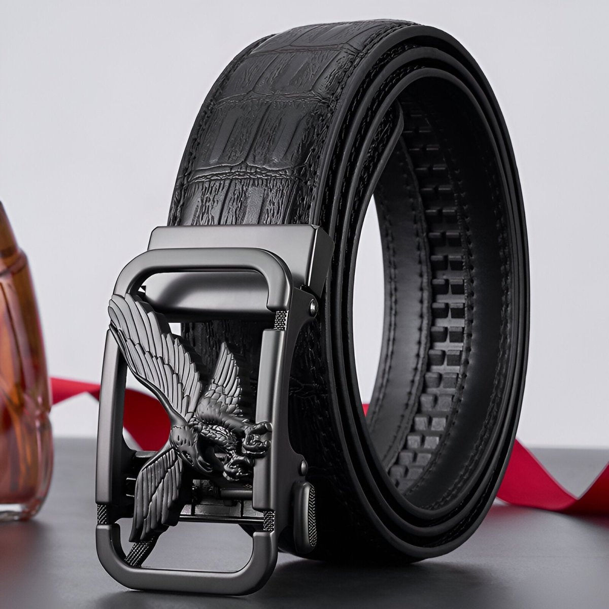 Belt Aspect Crocodile TO Buckle Aigle For Men Model Chika by Zictor