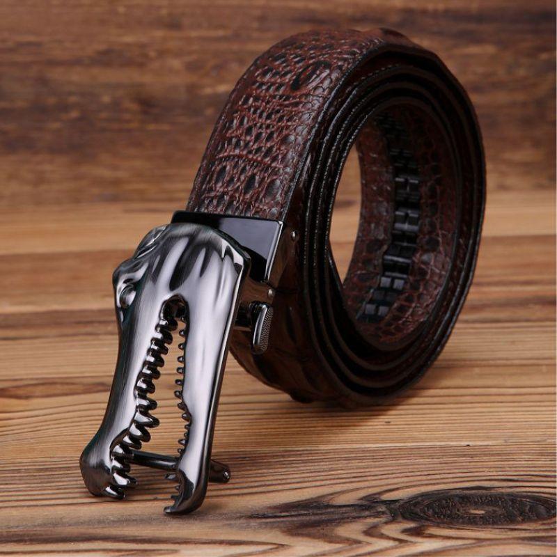Belt Buckle Crocodile For Men Model Indigo by Zictor
