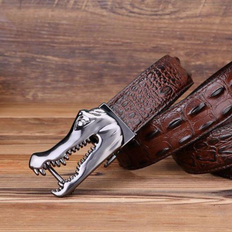 Belt Buckle Crocodile For Men Model Indigo by Zictor